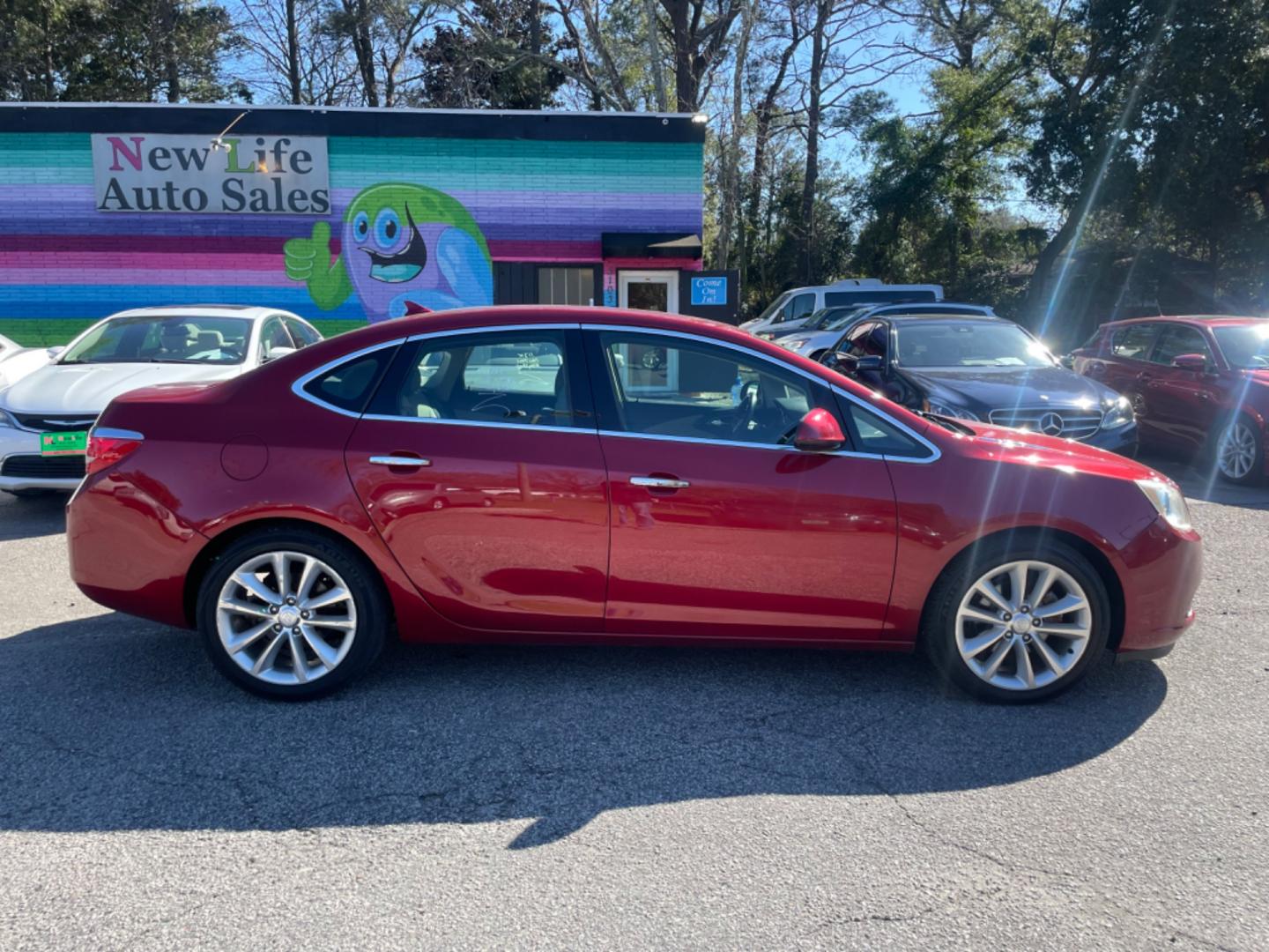 2012 RED BUICK VERANO CONVENIENCE GROUP (1G4PR5SK2C4) with an 2.4L engine, Automatic transmission, located at 5103 Dorchester Rd., Charleston, SC, 29418-5607, (843) 767-1122, 36.245171, -115.228050 - Photo#7